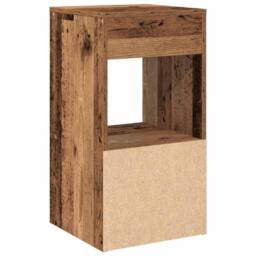 Berkfield Home Durable Bedside Cabinets with Drawer 2 pcs Old Wood 35x34x66.5 cm in Brown - thumbnail 8