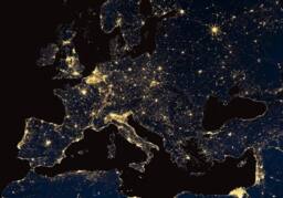 Superfresco Easy Europe by Night Navy Print To Order 3m x 2.8m Mural - thumbnail 2