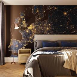 Superfresco Easy Europe by Night Navy Print To Order 3m x 2.8m Mural - thumbnail 1