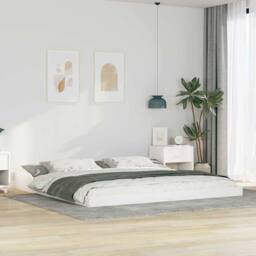 Berkfield Home Modern White 200 x 200 cm Pine wood - thumbnail 2
