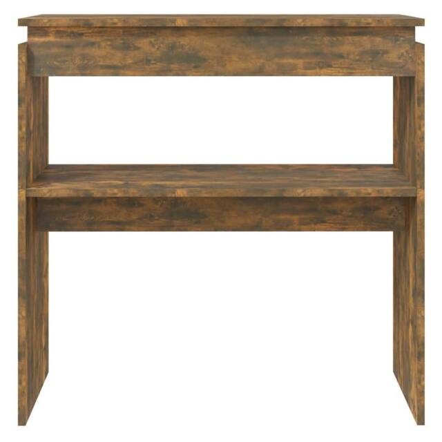 Berkfield Home Decorative Console Table Smoked Oak 80x30x80 cm Engineered Wood in Brown - Size: 80 x 30 x 80 cm - image 1