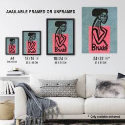 "Artery8 Die Brucke Artist Group Exhibition Kirchner Wall Art Poster Print in Blue - Size: W24"" x H32""" - thumbnail 3