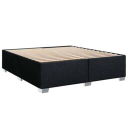 Berkfield Home Soft Bed Frame without Mattress Black¬†Super King Fabric in Black - Size: Super King - thumbnail 1