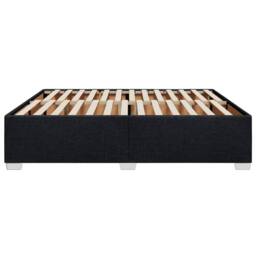Berkfield Home Soft Bed Frame without Mattress Black¬†Super King Fabric in Black - Size: Super King - thumbnail 5