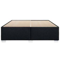 Berkfield Home Soft Bed Frame without Mattress Black¬†Super King Fabric in Black - Size: Super King - thumbnail 4