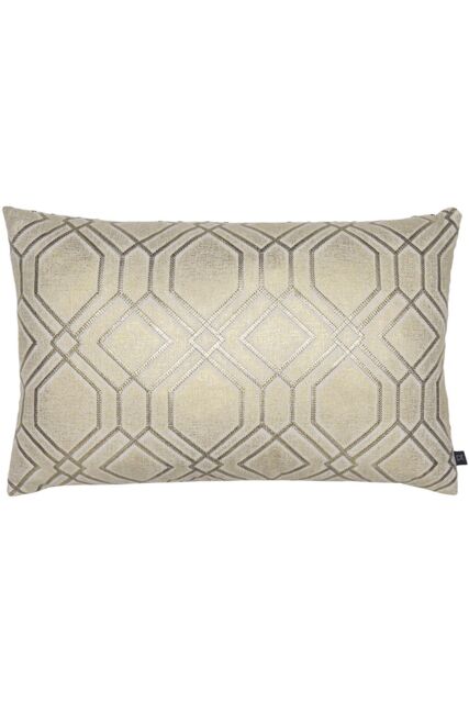 Prestigious Textiles Othello Geometric Cushion in Metallic Gold - Size: 40 cm x 60 cm - image 1