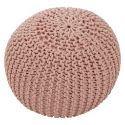 Orsina Kids Knit Pouffe in Pink - thumbnail 4