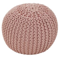 Orsina Kids Knit Pouffe in Pink - thumbnail 1
