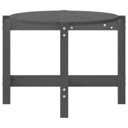 Berkfield Home Coffee Table Grey 118x63x45 cm Solid Wood Pine - Size: 118 x 63 x 45 cm - thumbnail 6