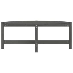 Berkfield Home Coffee Table Grey 118x63x45 cm Solid Wood Pine - Size: 118 x 63 x 45 cm - thumbnail 5