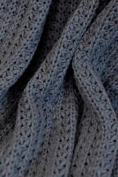 nielsen Alen Coarse Knitted Throw Blanket Cotton 150 x 200cm in Grey - Size: 150 cm x 200 cm - thumbnail 2