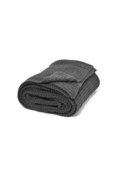 nielsen Alen Coarse Knitted Throw Blanket Cotton 150 x 200cm in Grey - Size: 150 cm x 200 cm