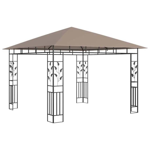 Berkfield Home Gazebo with Mosquito Net 3x3x2.73 m Taupe 180 g/m ² in Beige - image 1