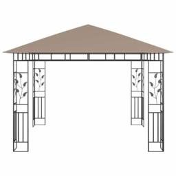 Berkfield Home Gazebo with Mosquito Net 3x3x2.73 m Taupe 180 g/m ² in Beige - thumbnail 3