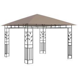 Berkfield Home Gazebo with Mosquito Net 3x3x2.73 m Taupe 180 g/m ² in Beige - thumbnail 1