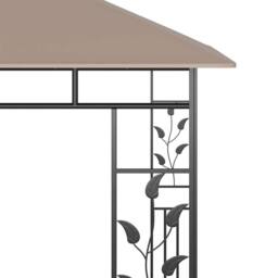 Berkfield Home Gazebo with Mosquito Net 3x3x2.73 m Taupe 180 g/m ² in Beige - thumbnail 4