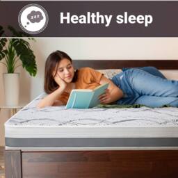 The White Stone Medium-Firmness Orthopedic Mattress, 25 cm - 90 x 205 cm in White - Size: EU Single - thumbnail 8
