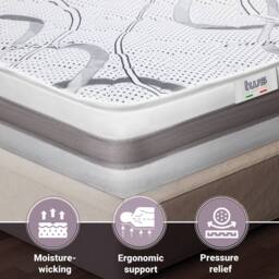 The White Stone Medium-Firmness Orthopedic Mattress, 25 cm - 90 x 205 cm in White - Size: EU Single - thumbnail 5