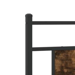 Berkfield Home Bed Frame without Mattress Smoked Oak 90x200 cm Engineered Wood in Brown - thumbnail 9