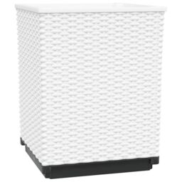 Berkfield Home Planters 4 pcs White 30x30x37 cm Polypropylene - Size: 30 x 30 x 37 cm - thumbnail 4