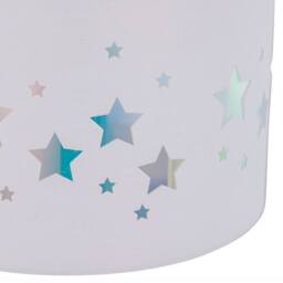 First Choice Lighting Clayton - White Easy Fit Fabric Pendant Shade with Star Cut Out - thumbnail 3