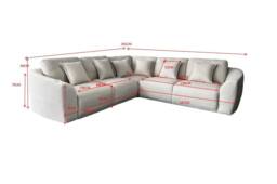 DS Living The Veneto 5 Seater Lounger Sofa in Cream - thumbnail 9