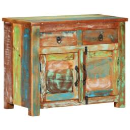 Berkfield Home Sideboard 68x35x55 cm Solid Wood Reclaimed - Size: 68 x 35 x 55 cm - thumbnail 9
