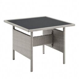Home Detail Chile Rattan Corner Outdoor Dining Garden Furniture Set Sofa Table Bench & 2 Stools in Grey - thumbnail 6