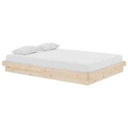 Berkfield Home 819907 Bed Frame without Mattress Solid Wood 140x200 cm in Light Tan - thumbnail 3