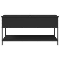 Berkfield Home Decorative Coffee Table Black 100x50x50 cm Engineered Wood & Metal - Size: 100 x 50 x 50 cm - thumbnail 5