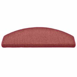 Berkfield Home Carpet Stair Treads 15 pcs Red 65x24x4 cm - Size: Medium - thumbnail 4