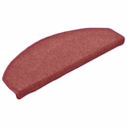 Berkfield Home Carpet Stair Treads 15 pcs Red 65x24x4 cm - Size: Medium - thumbnail 3
