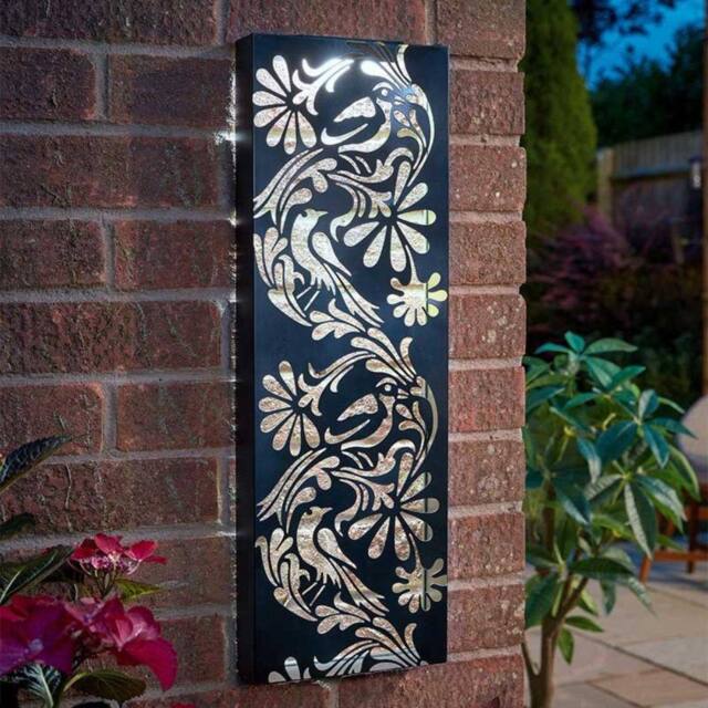 Marco Paul Solar LED Garden Wall Panel Light in Black - Size: 70 cm - image 1