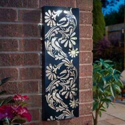 Marco Paul Solar LED Garden Wall Panel Light in Black - Size: 70 cm - thumbnail 1