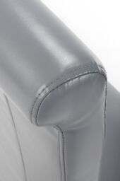 Shankar Krista Roll Back Bonded Leather Grey Dining Chair - thumbnail 6