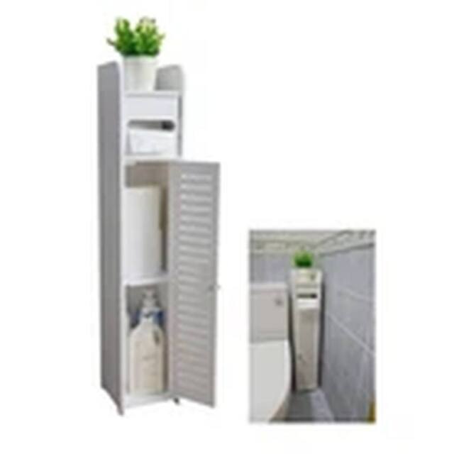 Havendro Toilet Paper Roll Holder White Bathroom Storage Cabinet Shelf - image 1