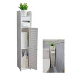 Havendro Toilet Paper Roll Holder White Bathroom Storage Cabinet Shelf - thumbnail 1