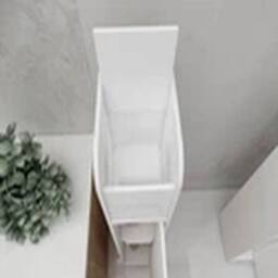 Havendro Toilet Paper Roll Holder White Bathroom Storage Cabinet Shelf - thumbnail 3