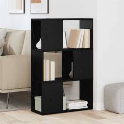 Berkfield Home Entertainment Centre Black Oak Engineered Wood 60 x 24 x 94 cm - thumbnail 4