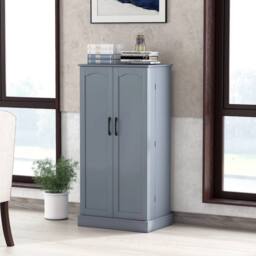 VOGREX Grey Freestanding Kitchen Sideboard Storage Cabinet - thumbnail 4