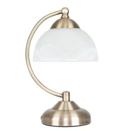 ValueLights Stamford Antique Brass Table Lamp in Metallic Gold - thumbnail 2