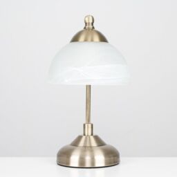 ValueLights Stamford Antique Brass Table Lamp in Metallic Gold - thumbnail 3