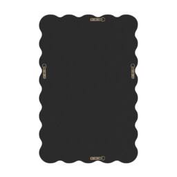 FurnitureboxUK Wiggle Walnut Wood Long Rectangle 120x80cm Wall Mirror - Size: 120x80 cm - thumbnail 6