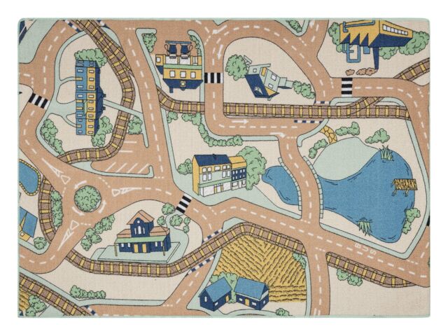 RugsX Rebel Roads Rug in Beige - Size: 95 cm x 133 cm - image 1