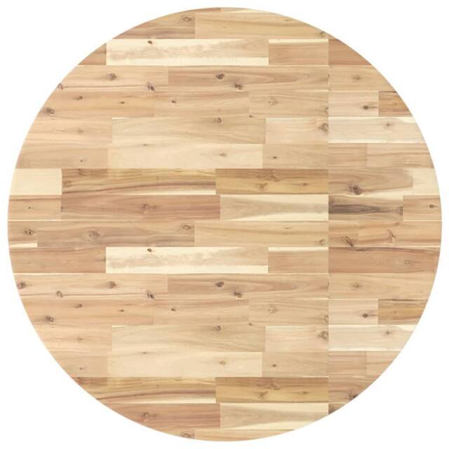Berkfield Home Table Top Round √ò90x4 cm Solid Wood Acacia in Brown - Size: 90x4 cm - image 1