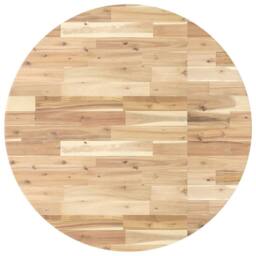 Berkfield Home Table Top Round √ò90x4 cm Solid Wood Acacia in Brown - Size: 90x4 cm - thumbnail 1