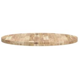 Berkfield Home Table Top Round √ò90x4 cm Solid Wood Acacia in Brown - Size: 90x4 cm - thumbnail 6