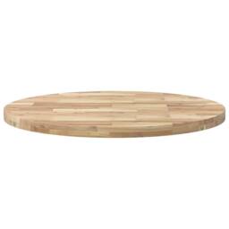 Berkfield Home Table Top Round √ò90x4 cm Solid Wood Acacia in Brown - Size: 90x4 cm - thumbnail 4