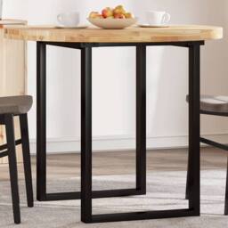 Berkfield Home Table Top Round √ò90x4 cm Solid Wood Acacia in Brown - Size: 90x4 cm - thumbnail 2