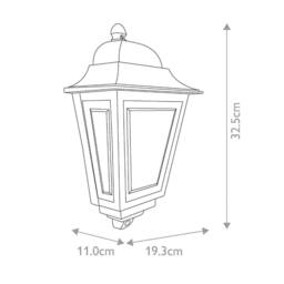 Netlighting Deco Lane 1 Light Half Outdoor Wall Lantern Cream IP44 - thumbnail 2